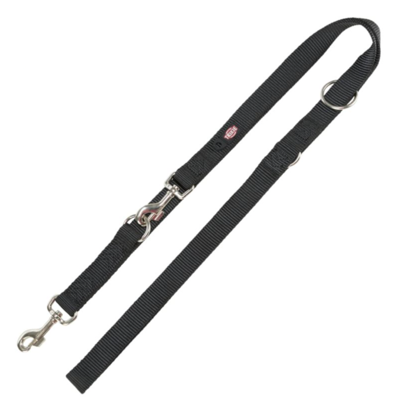 Hundeleine Premium Verstellbar Zweilagig Schwarz